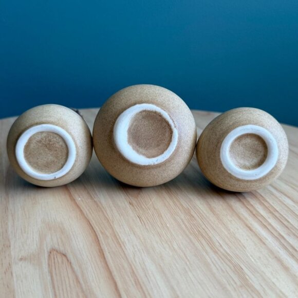 3 Vintage Asian Satsuma Vases Hand-Painted Ceramic Miniature Floral Neutrals - Picture 6 of 9